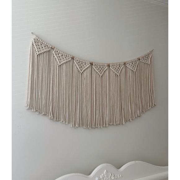 Amazon Other - Tan Beige Bohemian Style Macrame Woven Wall Hanging Decor